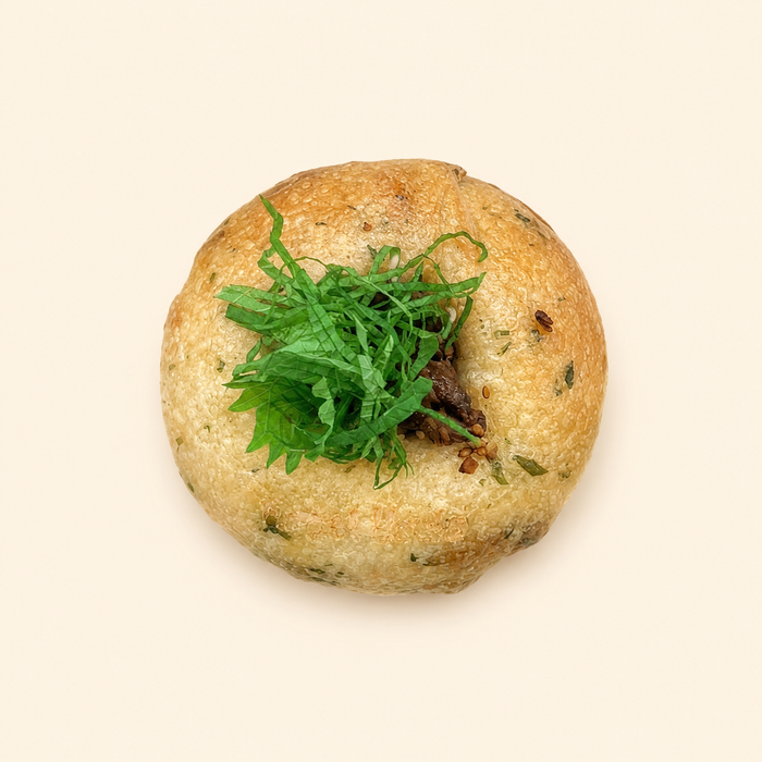 ほうれん草生地×味噌キノコ胡桃